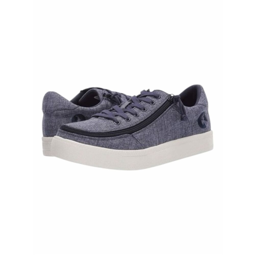BILLY FOOTWEAR Women’s Classic Lace Low Zip Around Sneakers Blue Size 9